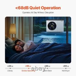 VEVOR Electric Pool Heat Pump 51200 BTU for Above and In Ground Pools Efficient