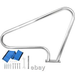 VEVOR In-Ground Swimming Pool Handrail Stainless Steel Ladder Step Handrail Rail