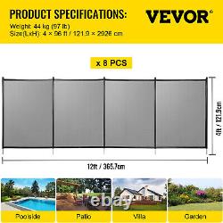 VEVOR Pool Fences 4'x96' In-Ground Swimming Pool Safety Fence Prevent Accidental