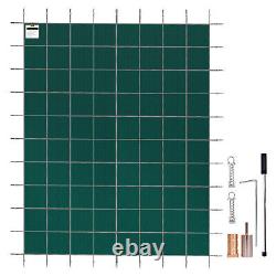 VEVOR Safety Pool Cover 18X32FT Rectangular In Ground Clean Winter Cover Mesh