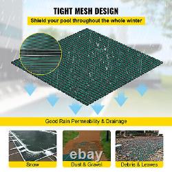 VEVOR Safety Pool Cover 18X32FT Rectangular In Ground Clean Winter Cover Mesh