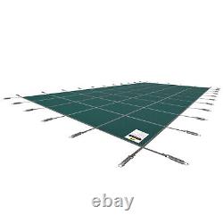 VEVOR Safety Pool Cover 18X32FT Rectangular In Ground Clean Winter Cover Mesh