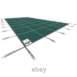 VEVOR Safety Pool Cover 18X32FT Rectangular In Ground Clean Winter Cover Mesh