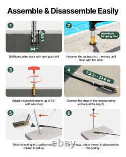 VEVOR Safety Pool Cover Inground Pool 16x32 18x36 40x20 Optional Center End Step