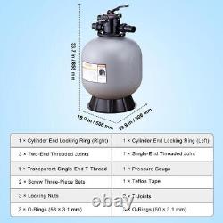 VEVOR Sand Built Tough 22 Sand Filter In-Ground Swimming Pool with 7-Way Valve