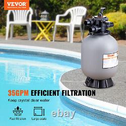 VEVOR Sand Filter 16 Above Inground Swimming Pool Sand Filter with 7-Way Valve