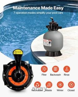 VEVOR Sand Filter 18 in Above Inground Swimming Pool Sand Filter 7-Way Valve