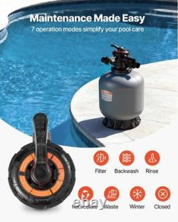VEVOR Sand Filter 18 in Above Inground Swimming Pool Sand Filter 7-Way Valve