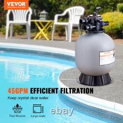 VEVOR Sand Filter 19 Above Inground Swimming Pool Sand Filter with 7-Way Valve
