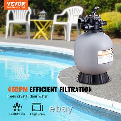 VEVOR Sand Filter 19 Above Inground Swimming Pool Sand Filter with 7-Way Valve