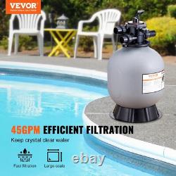 VEVOR Sand Filter, 19-inch, Up to 45 GPM Flow Rate, Above Inground Swimming Pool