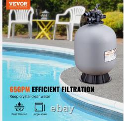 VEVOR Sand Filter 24 Above Inground Swimming Pool Sand Filter with 7-Way Valve