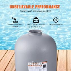 VEVOR Sand Filter 24 Above Inground Swimming Pool Sand Filter with 7-Way Valve