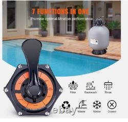 VEVOR Sand Filter 24 Above Inground Swimming Pool Sand Filter with 7-Way Valve