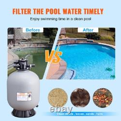 VEVOR Sand Filter 24 Above Inground Swimming Pool Sand Filter with 7-Way Valve
