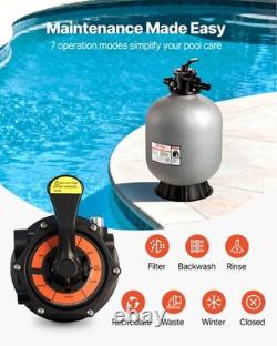 VEVOR Sand Filter 24 in Above Inground Swimming Pool Sand Filter 7-Way Valve