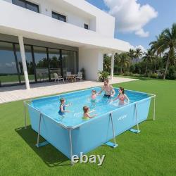 VEVOR Steel Frame Above Ground Swimming Pool 118 x 78 x 30 in Rectangular Blue VEVOR Steel Frame Above Ground Swimming Pool 118 x 78 x 30 in Rectangular Blue