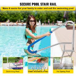 VEVOR Swimming Pool Handrail 55x32 304 Stainless Steel Inground Grab Hand Rail