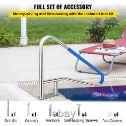 VEVOR Swimming Pool Handrail 55x32 304 Stainless Steel Inground Grab Hand Rail