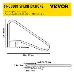 VEVOR Swimming Pool Handrail 55x32 304 Stainless Steel Inground Grab Hand Rail