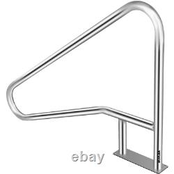 VEVOR Swimming Pool Handrail 55x32 304 Stainless Steel Inground Grab Hand Rail