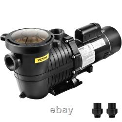 VEVOR Swimming Pool Pump In/Above Ground Pool Pump 1.5HP/ 2 HP with Strainer