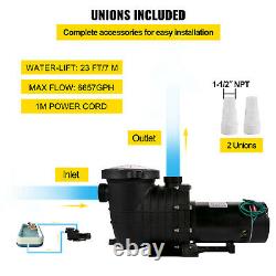 VEVOR Swimming Pool Pump Motor In/Above Ground Pool Pump 2HP 6657GPH with Strainer
