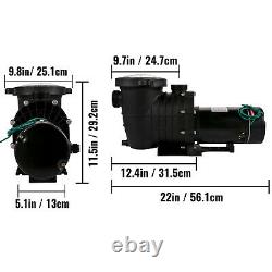 VEVOR Swimming Pool Pump Motor In/Above Ground Pool Pump 2HP 6657GPH with Strainer