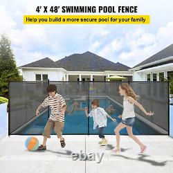 VEVOR Swimming Pool Security Fence Removable Pool Fence 4' x 48' for In-Ground