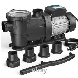 VIDAPOOL In/Above Ground Pool Pump, Self Primming High Flow with Timer, 2HP Sump