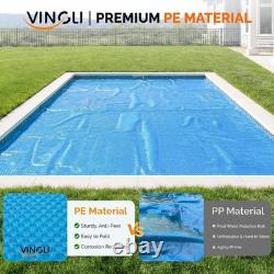 VINGLI 16Mil Solar Pool Cover 16x32FT Rectangle for Inground Pool Blue