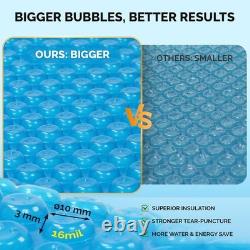 VINGLI 16Mil Solar Pool Cover 16x32FT Rectangle for Inground Pool Blue