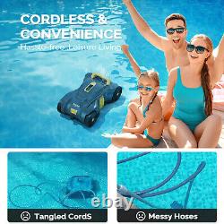VINGLI Cordless Robotic Pool Vacuum Ground Inground Swimming Cleaner Garden Home
