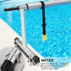 VINGLI Pool Cover Reel Set for Inground Swimming Pool 18 Feet Aluminum