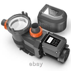 Variable Speed Pool Pump 1.8 HP Pool Pump Inground 220-240V9114 GPH High Flow