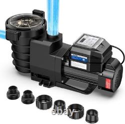 Variable Speed Pool Pump, 110V/230V 1.5 HP Pool Pump Inground with Self Priming