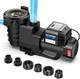 Variable Speed Pool Pump, 110v/230v 1.5 Hp Pool Pump Inground With Self Priming