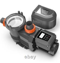 Varpoolfaye 1.8HP In Ground Variable Speed Swimming Pool Pump with Filter Basket