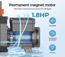 Varpoolfaye 1.8HP In Ground Variable Speed Swimming Pool Pump with Filter Basket