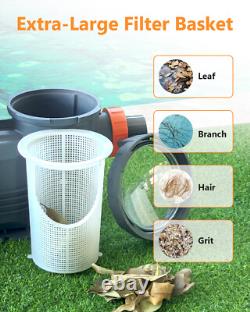 Varpoolfaye 2.5 HP Inground Variable Speed Swimming Pool Pump withLarge Strainer