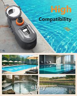 Varpoolfaye 2.5 HP Inground Variable Speed Swimming Pool Pump withLarge Strainer