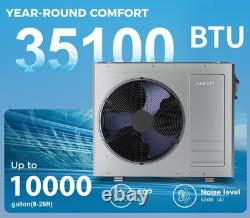 Varpoolfaye 240V Inground Heat Pump Swimming Pool and Spa Heater 35100 BTU