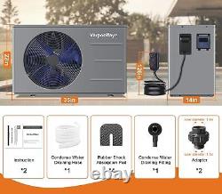 Varpoolfaye High COP Heat Pump Pool Heater 30000BTU for Above/In-Gound Swim Pool