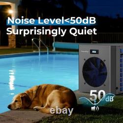 Varpoolfaye Swimming Pool Heat Pump Heater 16000 BTU for Above Ground Pools 120V