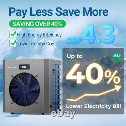 Varpoolfaye Swimming Pool Heat Pump Heater 16000 BTU for Above Ground Pools 120V