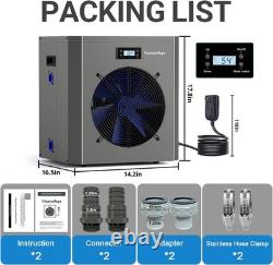 Varpoolfaye Swimming Pool Heat Pump Heater 16000 BTU for Above Ground Pools 120V