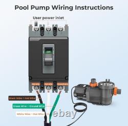 Varpoolfaye Var Speed Pump 3HP 240V Inground Variable Speed Swimming Pool Pump
