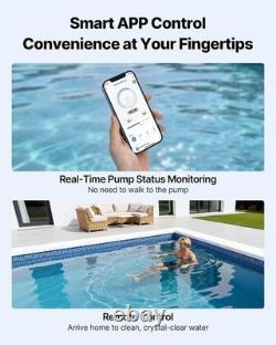 Vevor 1.5Hp Variable Speed Pool Pump 220V 132 Gpm Wifi App Control Timer