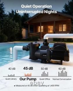 Vevor 1.5Hp Variable Speed Pool Pump 220V 132 Gpm Wifi App Control Timer
