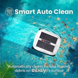 Vidapool Solar Pool Skimmer Robot Automatic Surface Cleaner 10L Basket White